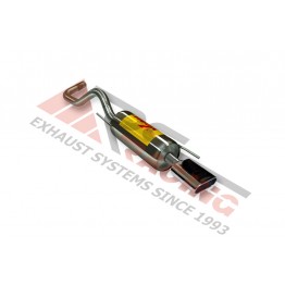 Escape Trasero Inoxidable 1 OVALADA VOLKSWAGEN POLO 1.6i 16V GTI 10/99-01 125CV MºARC