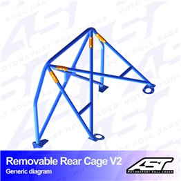 AUDI A4 / S4 (B5) 4-doors Sedan Quattro REMOVABLE REAR CAGE V2