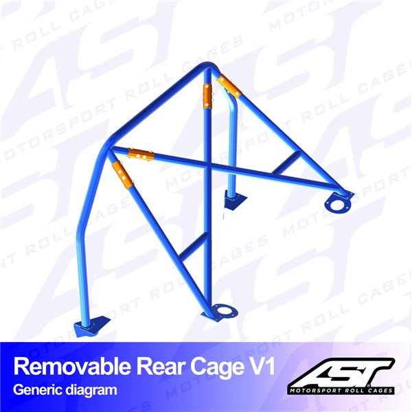 BMW (E34) 5-Series 4-doors Sedan RWD REMOVABLE REAR CAGE V1