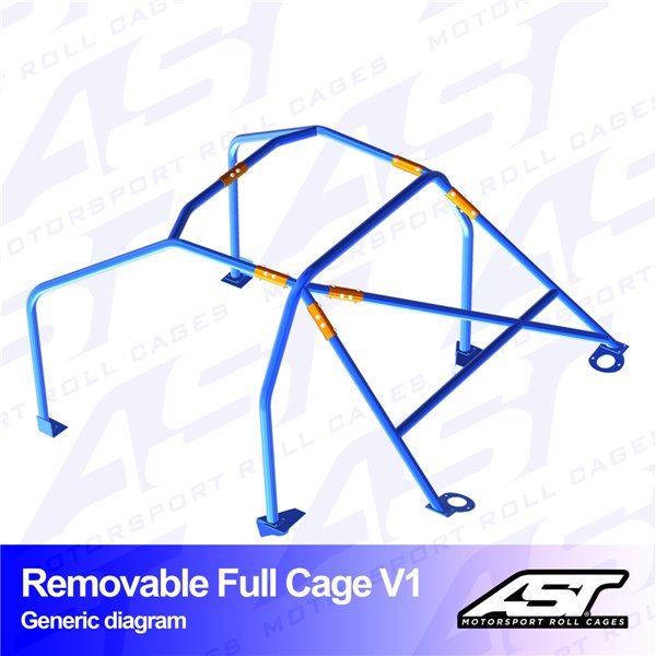 FIAT 124 4-doors Sedan REMOVABLE FULL CAGE V1