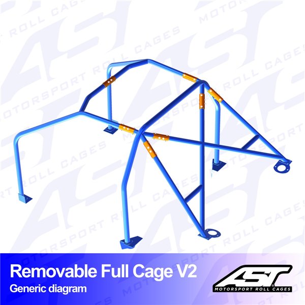 FIAT 124 4-doors Sedan REMOVABLE FULL CAGE V2