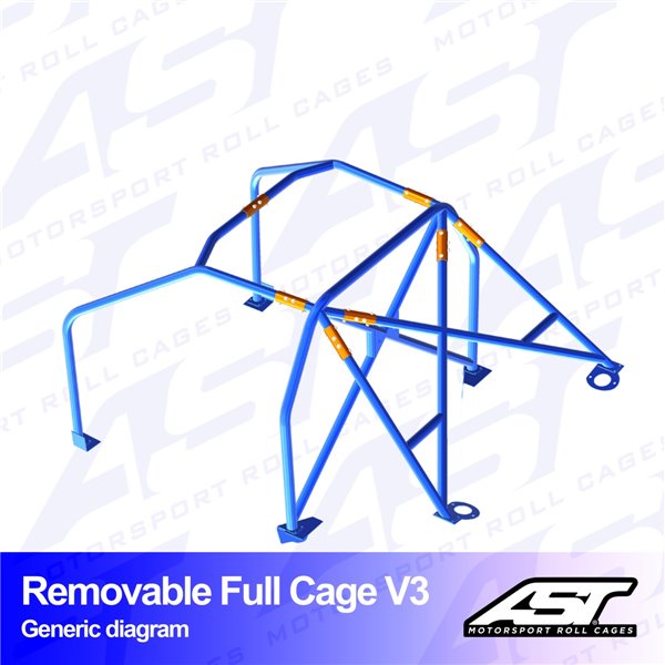 FIAT 124 4-doors Sedan REMOVABLE FULL CAGE V3