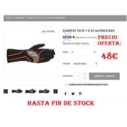 GUANTES TECH 1 K V2 LIQUIDACIÓN