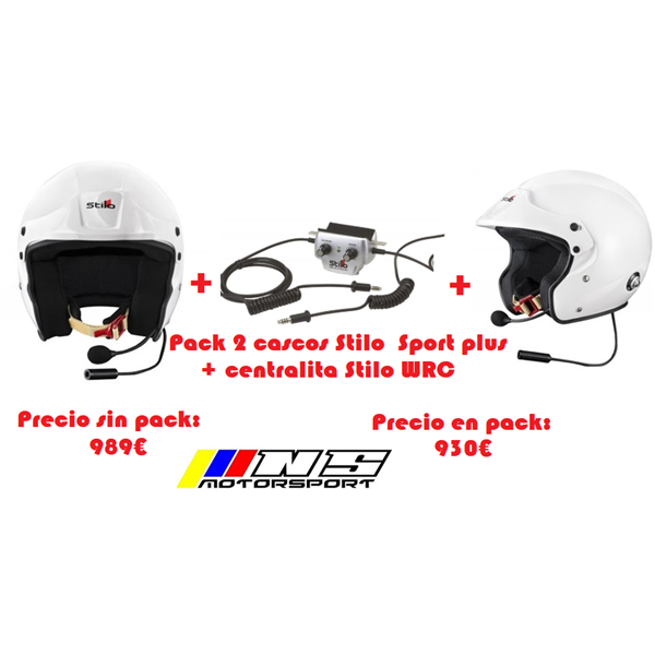 PACK 2 CASCOS STILO Y CENTRALITA WRC