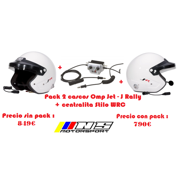 PACK 2 CASCOS OMP Y CENTRALITA WRC