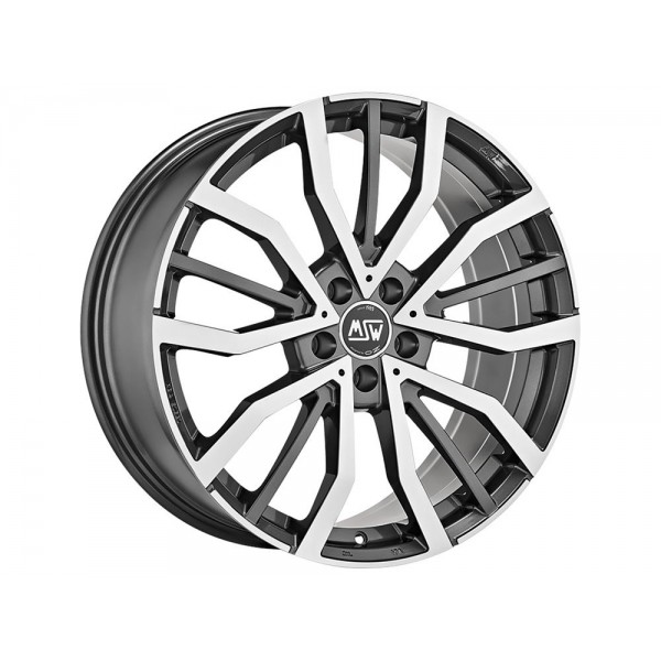 ADAPTABLE AUDI  MSW 49 8X18 5x112 ET48 GLOSS GUN METAL FULL POLISHED