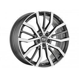 ADAPTABLE AUDI  MSW 49 8X18 5x112 ET50 GLOSS GUN METAL FULL POLISHED