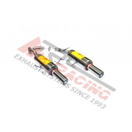 Escape Trasero Inoxidable 2Ø101(salen por el centro) RENAULT CLIO II SPORT 2.0 16V 2004- 182CV MºF4R 57