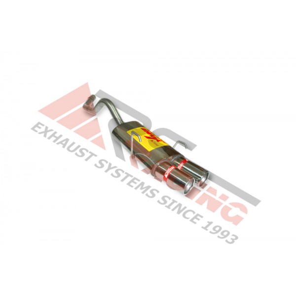 Escape Trasero Inoxidable 2Ø85 FIAT PUNTO 99 1.8I 16V HGT 01- 130CV 