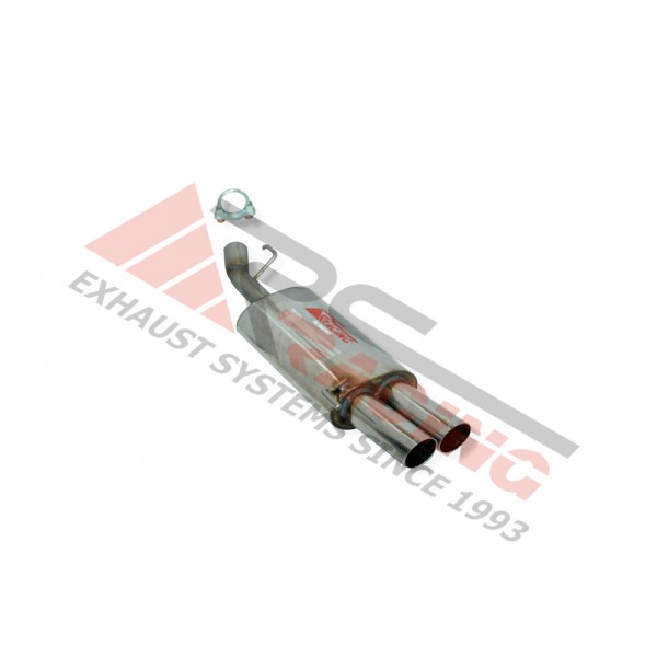 Escape trasero inoxidable 2Ø73 sin bordón VOLKSWAGEN GOLF III 2.8I V6 VR6 11/91-09/97 174CV MºAAA