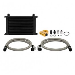 Universal Thermostatic Oil Cooler Kit, Black, 25 Row