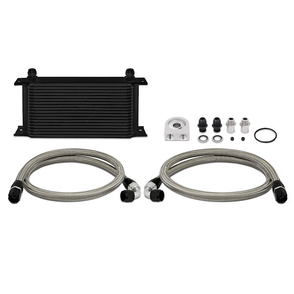 Universal 19 Row Oil Cooler Kit, Black