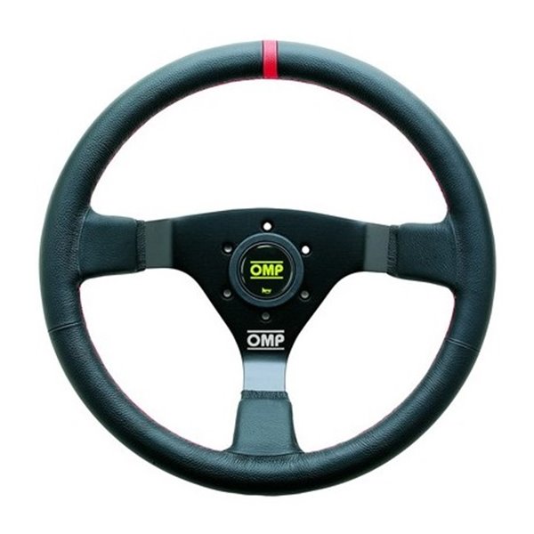 VOLANTE CUERO/ROJO OMP WRC