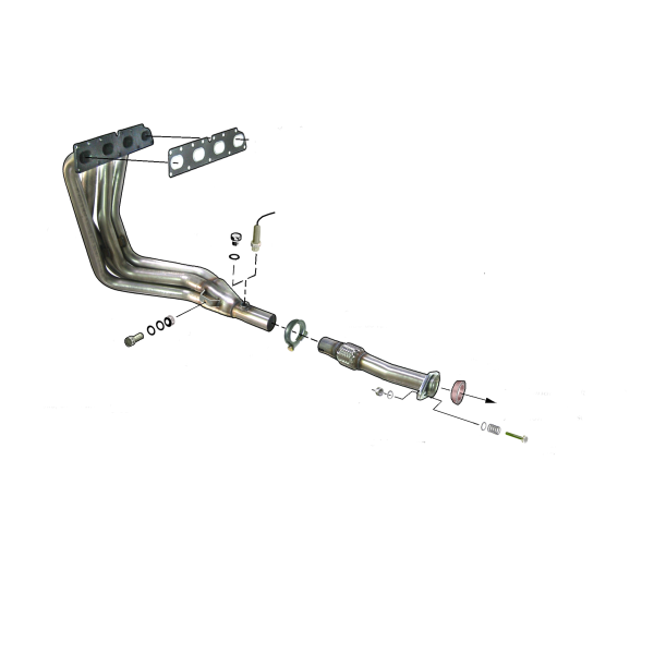 Colector de escape  inoxidable  OPEL ASTRA F 2.0I 16V GSI 90-94 OPEL ASTRA F 2.0I 16V GSI 90-94 150CV MºC2.0XE