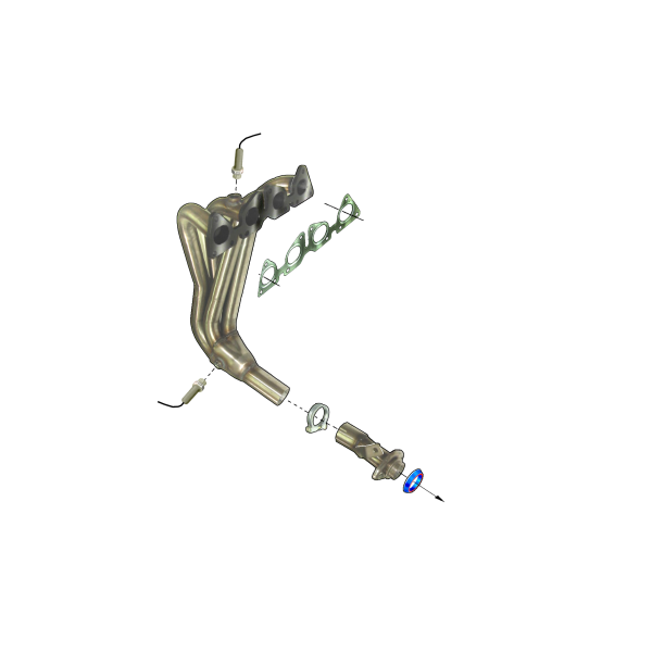 Colector de escape  inoxidable  PEUGEOT 206 1.4I 16V XS 11/03-06 PEUGEOT 206 1.4I 16V XS 11/03-06 90CV MºET3J4