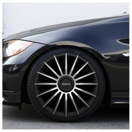 TAPACUBOS TORINO 14" NEGRO/PLATA CS5