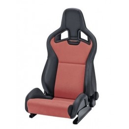 ASIENTO RECARO SPORTSTER CS CALEFACCION PIEL ARTIFICIAL NEGRO/DINAMICA ROJO COPILOTO