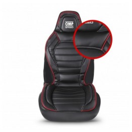 RESPALDO SIMIL PIEL OMP SPEED NEGRO/ROJO