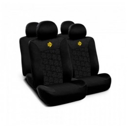 SET COMPLETO CUBRE ASIENTOS MOMO COCHE 11 PIEZAS NEGRO