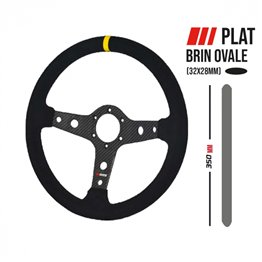 Volante RRS CARBON - F90 350mm - Ante negro