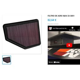 FILTRO BMW K&N 33-3051