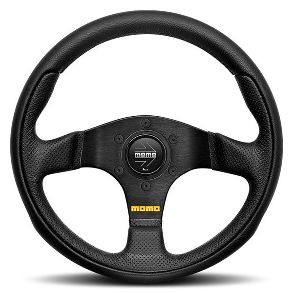 VOLANTE MOMO TEAM 280 NEGRO PIEL