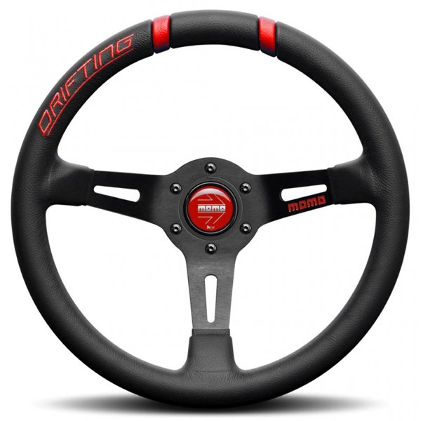 VOLANTE MOMO DRIFTING NEGRO-RED 33