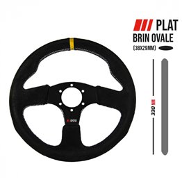 Volante RRS APEX - Plano 330 mm - Ante negro