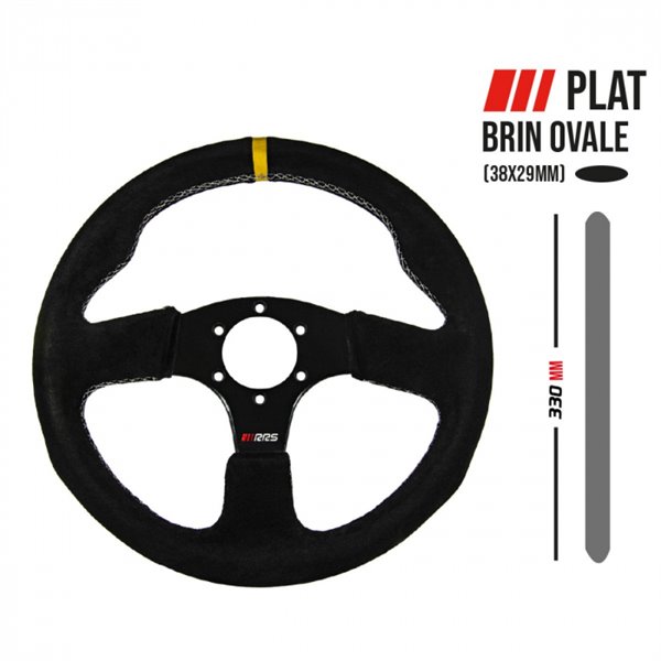 Volante RRS APEX - Plano 330 mm - Ante negro