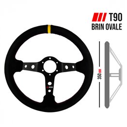 Volante RRS RALLY – F90 350mm – Ante negro