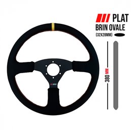 Volante RRS OFFROAD - Plano 380mm - Piel sintética