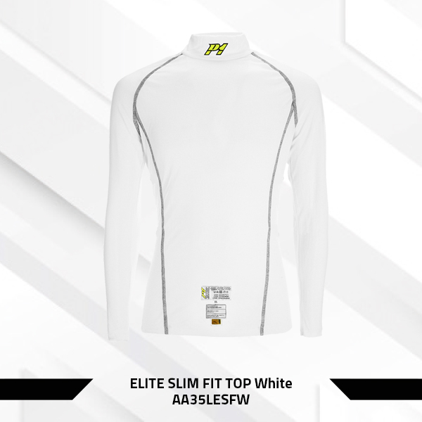 CAMISETA BLANCA P1 ELITE SLIM FIT