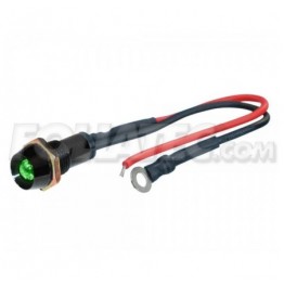 LED CONTROL LIGHTS BLACK  POWER VERDE 1 PIECE  DIAM.  10 MM