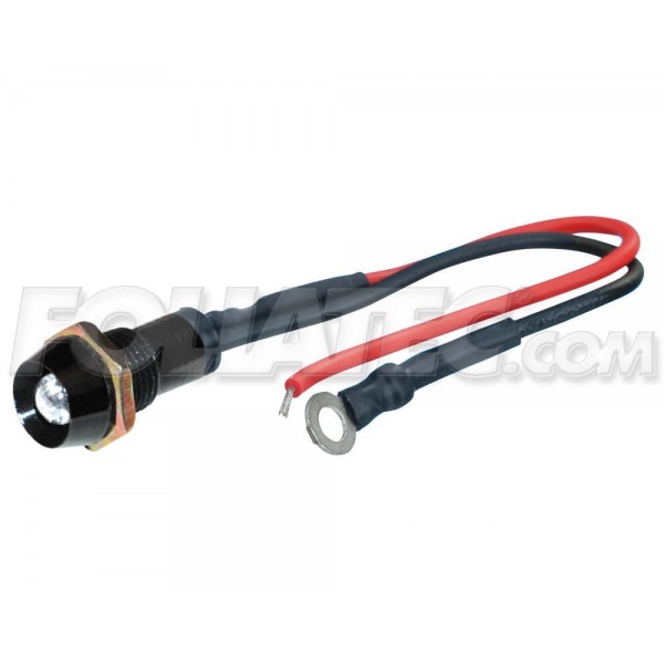 LED CONTROL LIGHTS BLACK  BLANCO 1 PIECE  DIAM.  10 MM