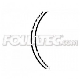 PIN STRIPING RACING NEGRA 14 STRIPES A' 7 MM X 41 CM  INCLUDING SPACER
