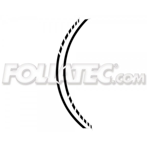 PIN STRIPING RACING NEGRA 14 STRIPES A' 7 MM X 41 CM  INCLUDING SPACER