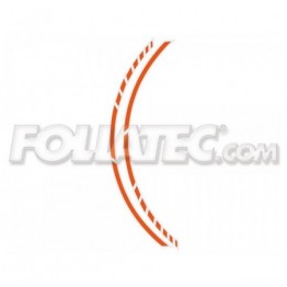 PIN STRIPING RACING NARANJA 14 STRIPES A' 7 MM X 41 CM  INCLUDING SPACER