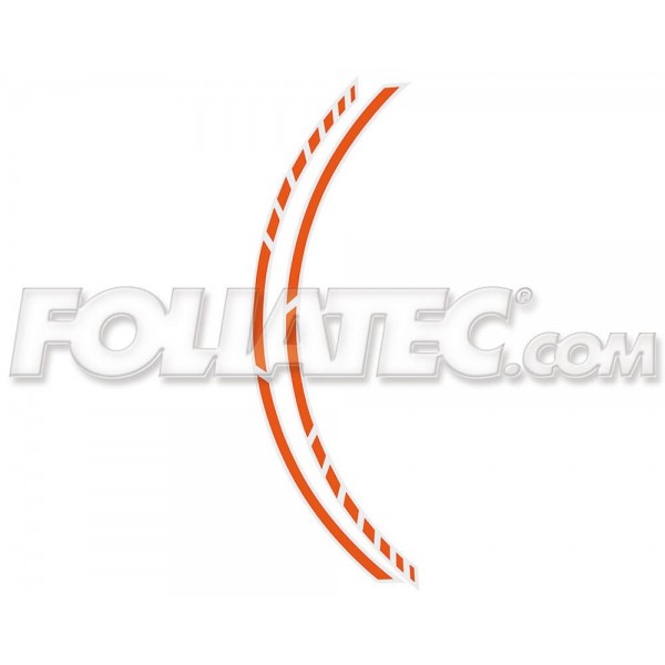 PIN STRIPING RACING NARANJA 14 STRIPES A' 7 MM X 41 CM  INCLUDING SPACER