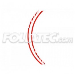 PIN STRIPING RACING NEON ROJO 14 STRIPES A' 7 MM X 41 CM  INCLUDING SPACER