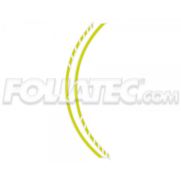 PIN STRIPING RACING NEON VERDE 14 STRIPES A' 7 MM X 41 CM  INCLUDING SPACER