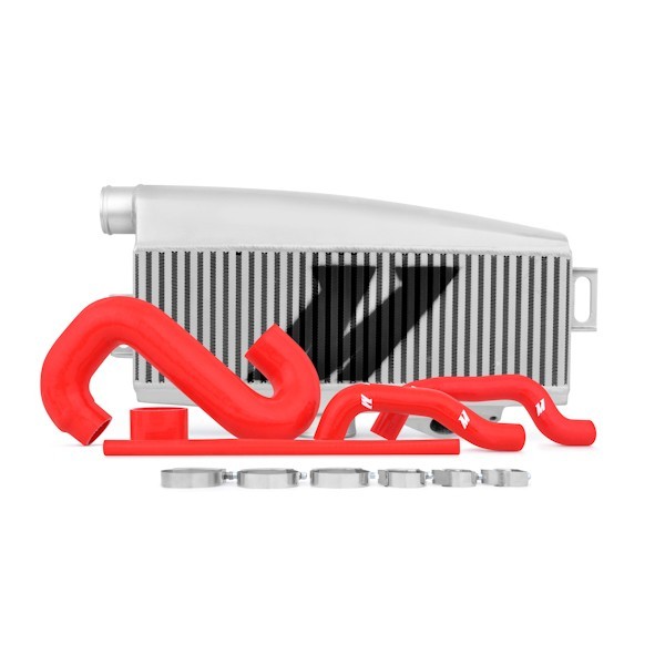 Subaru WRX/STI Performance Top-Mount Intercooler Kit, Silver Intercooler, Red Silicone, 2002-2007