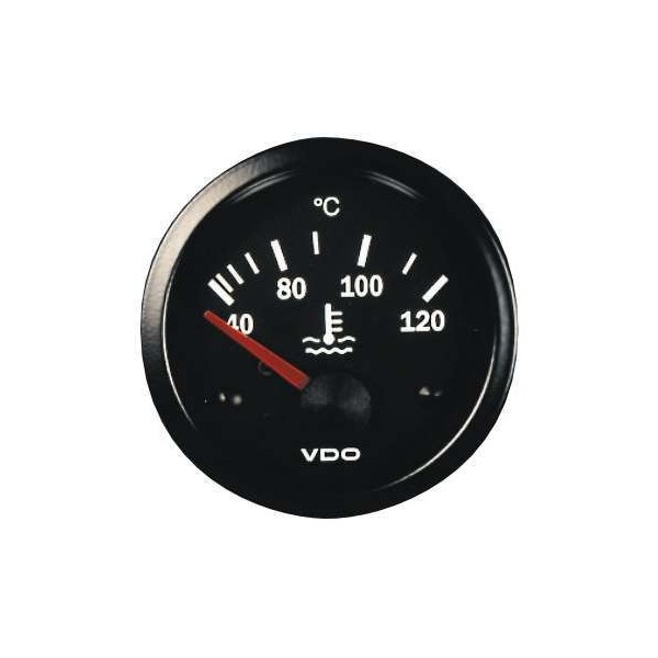 MANÓMETRO VDO TEMPERATURA AGUA 120° VISION DIÁMETRO 52 FONDO NEGRO