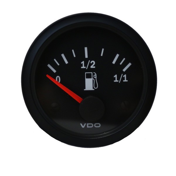 MANÓMETRO VDO NIVEL GASOLINA PALANCA VISION DIÁMETRO 52 FONDO NEGRO